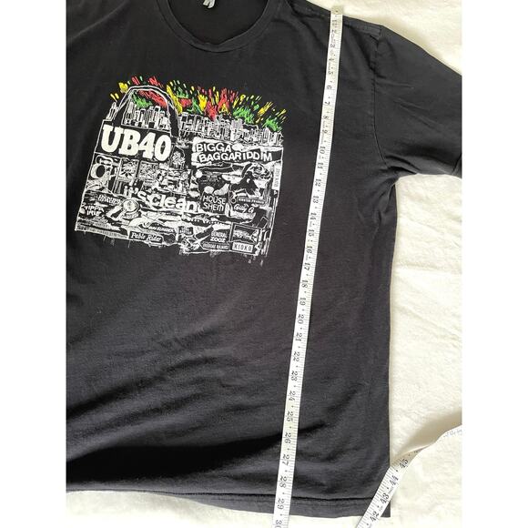 UB40 Bigga Baggariddim Graphic T-Shirt Black XL - Picture 4 of 6